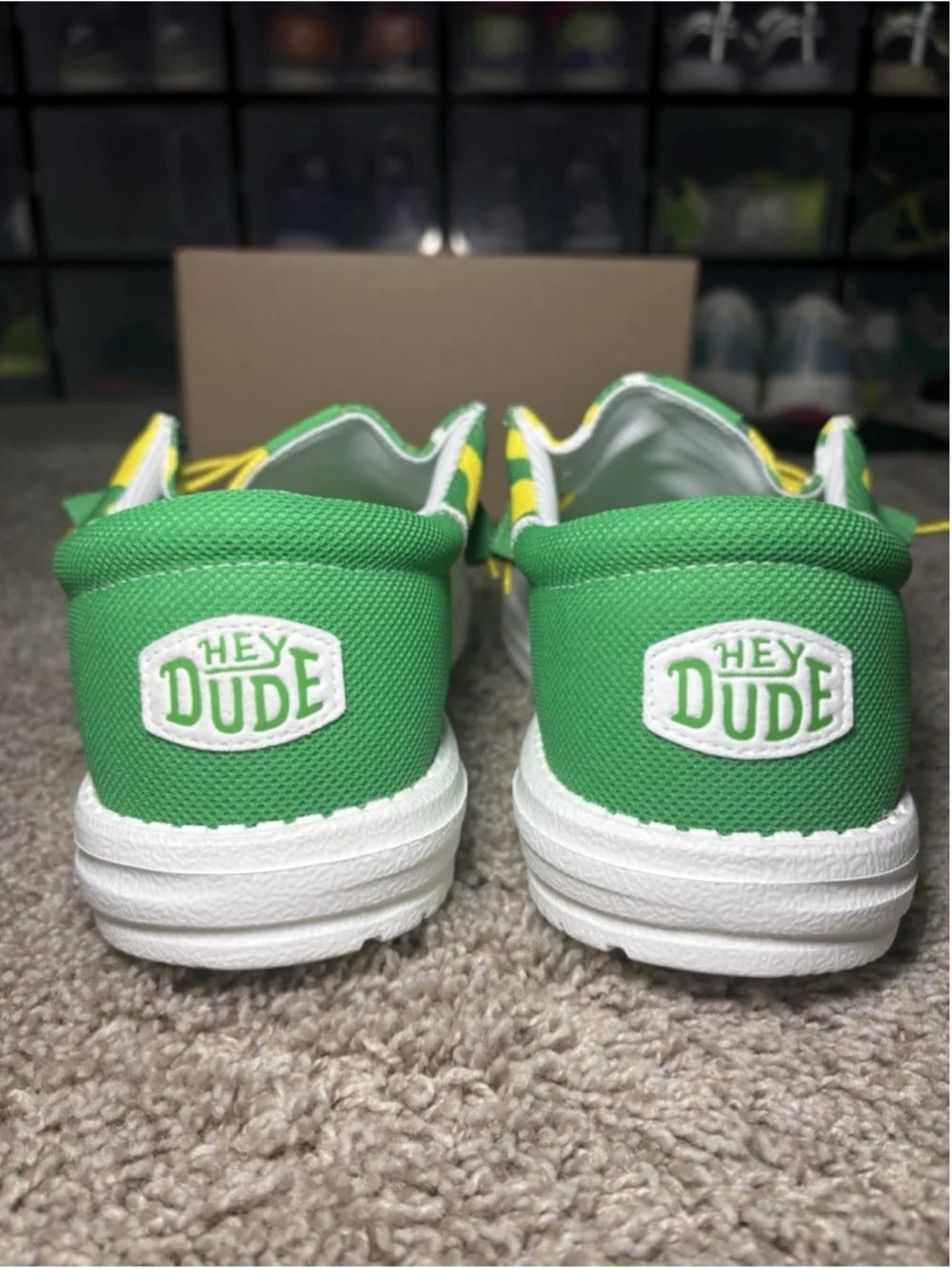 RARE Hey Dudes Casual Shoe Loafer Oregon Ducks NCAA Men's Size 11 White Camo